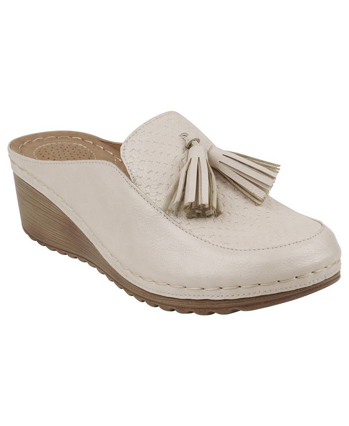 Женские туфли без шнуровки на танкетке с кисточками Dacey GC Shoes, белый цена и фото