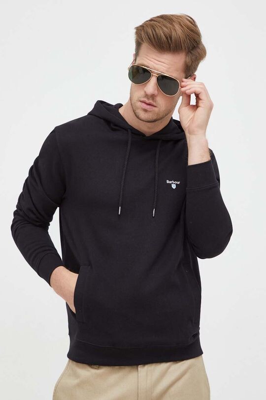 

Хлопковая толстовка Barbour, черный