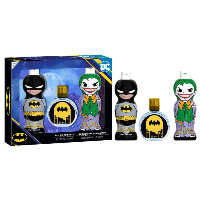 набор для дня рождения batman бэтмен 2 Туалетная вода унисекс Set Batman & Joker EDT Disney, EDT 50ML + 2 Gel y Champú 400ML