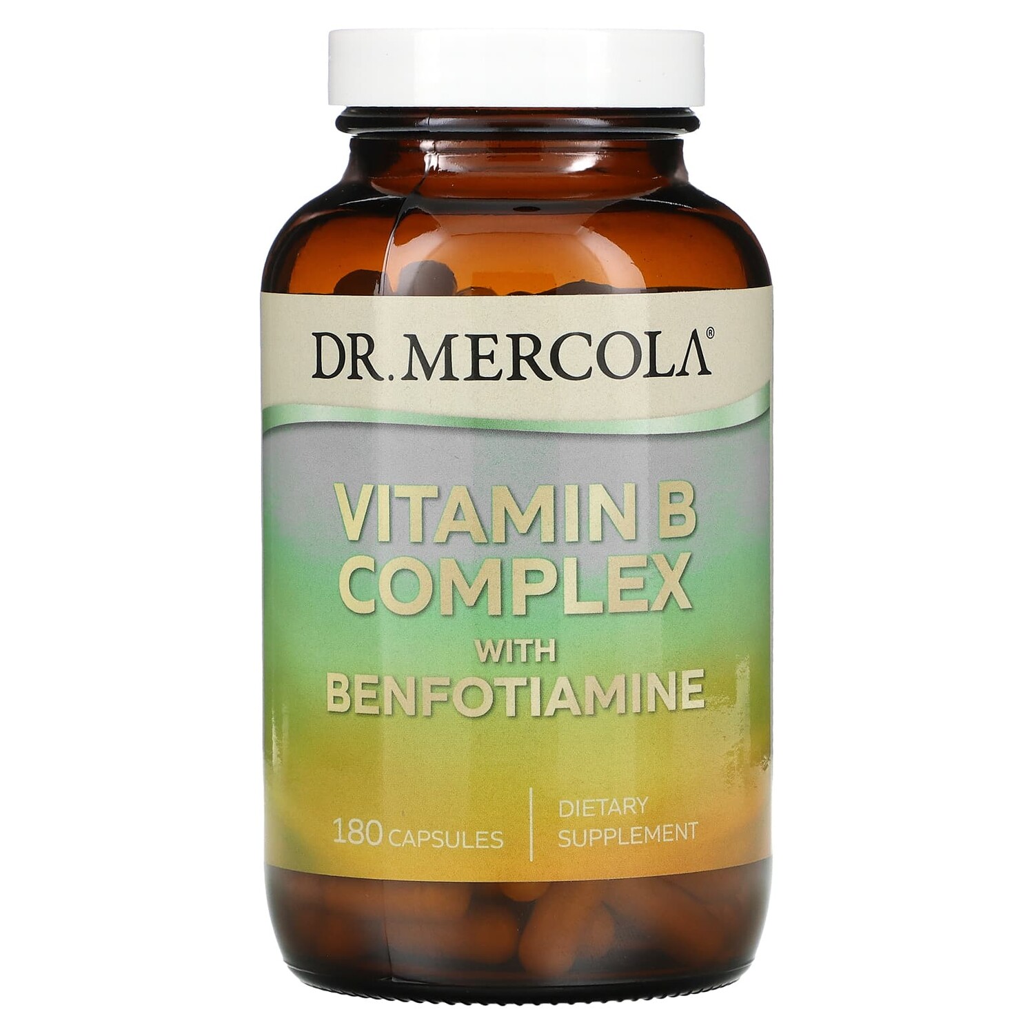 

Комплекс витаминов группы B с бенфотиамином, 180 капсул, Dr. Mercola