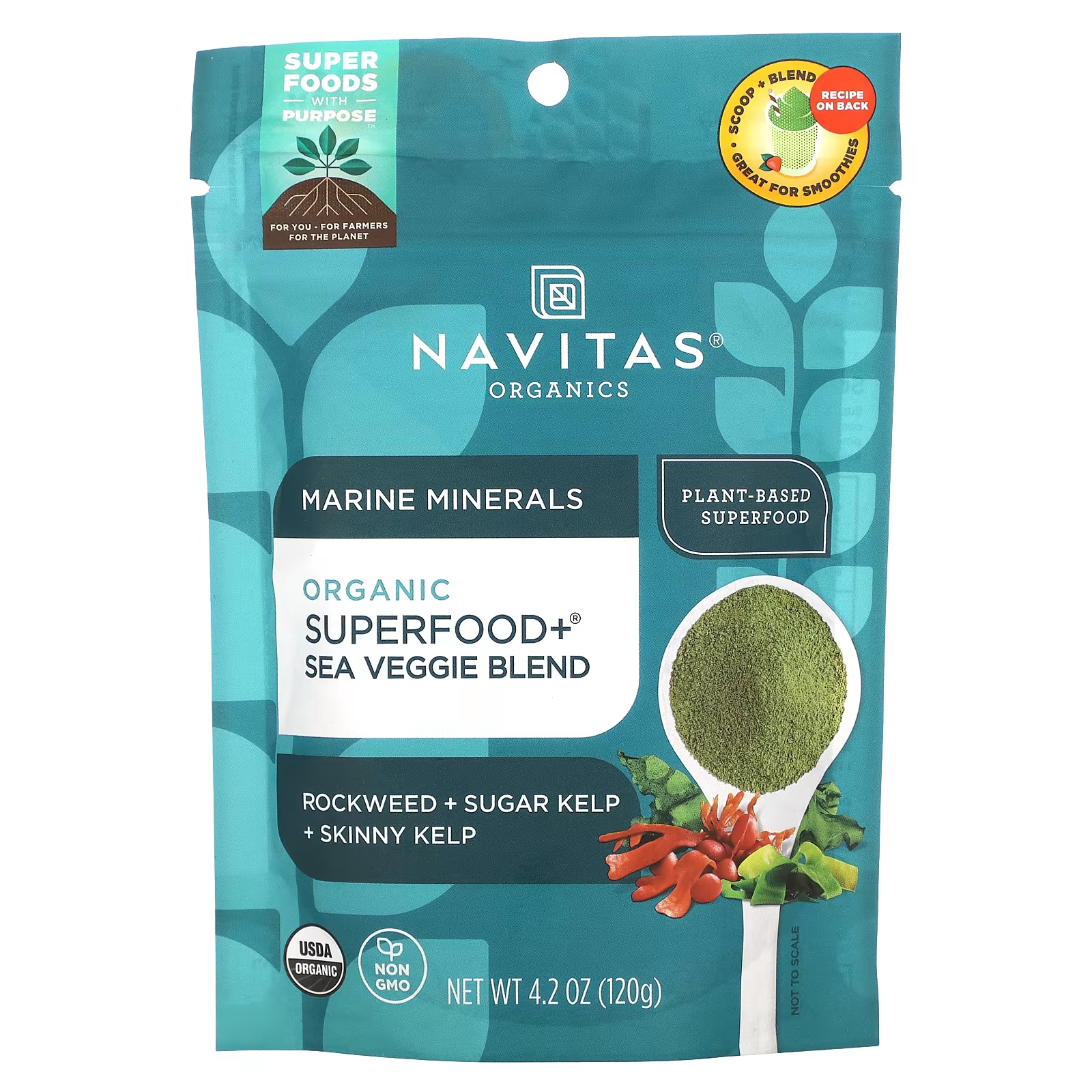 Органический суперпродукт + смесь морских овощей Navitas Organics Marine Minerals navitas organics органический суперпродукт смесь ягод асаи годжи и голубика 150 г 5 3 унции