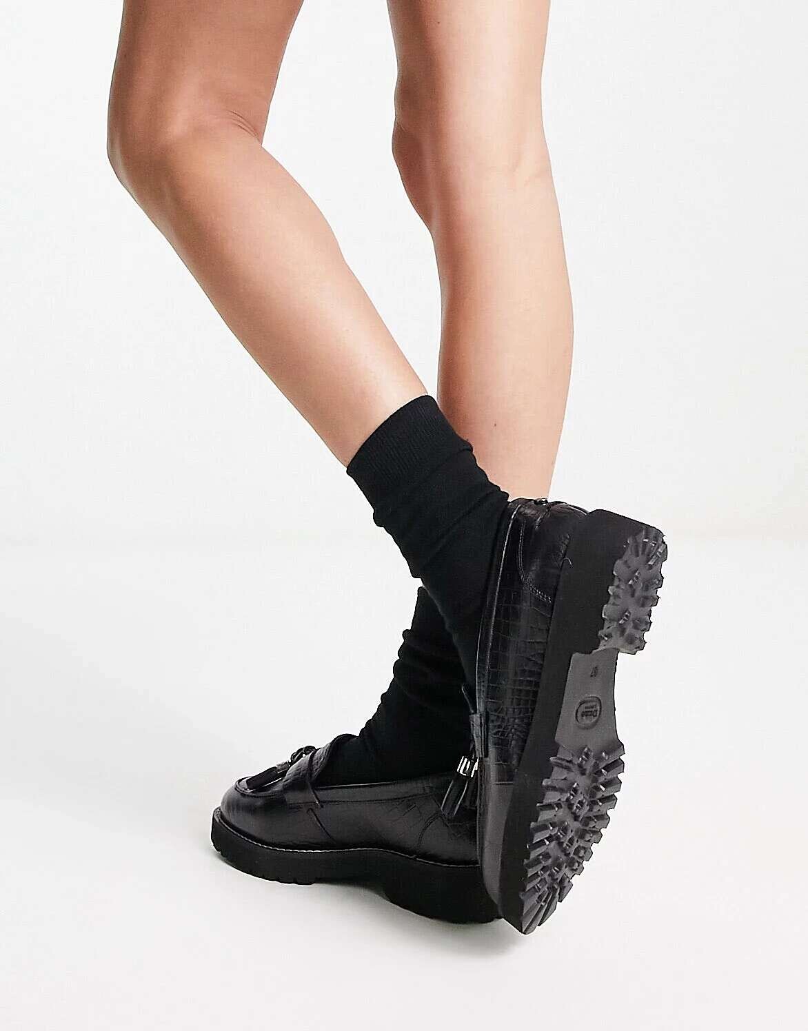 

Черные лоферы с кисточками Dune London Wide Fit Dune Wide Fit, Черный