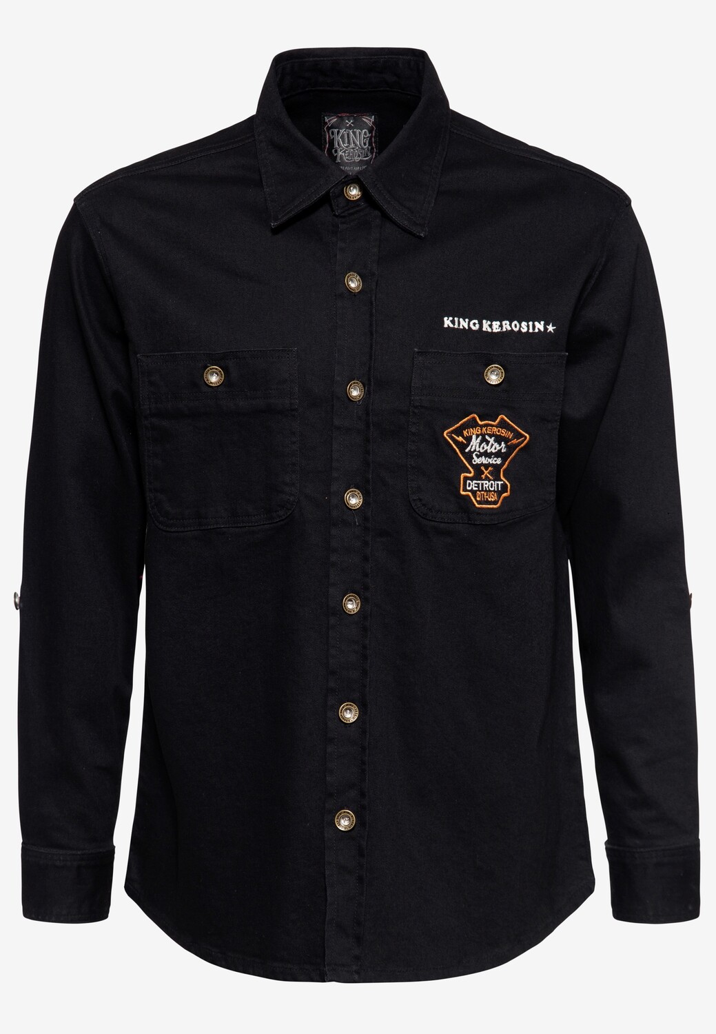 

Рубашка King Kerosin King Kerosin Workwear Motor Service Speedshop, черный