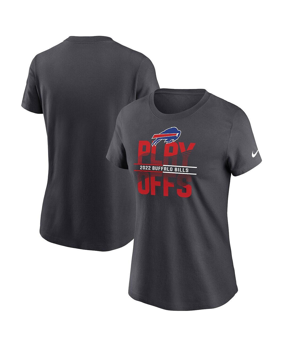 

Женская антрацитовая футболка Buffalo Bills 2022 NFL Playoffs Iconic Nike