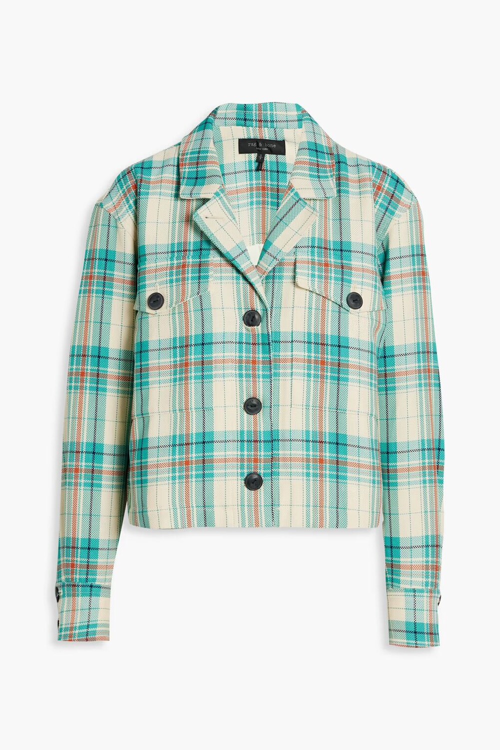 

Куртка Jessie в клетку из смесового хлопка Rag & Bone, мятный