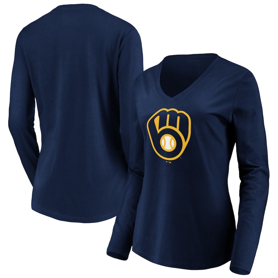 

Футболка с длинным рукавом Fanatics Branded Milwaukee Brewers, нави