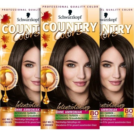 

Intensiv Tint 80 Arabia Black Brown Временная краска для волос уровня 2 122,5 мл, Country Colors