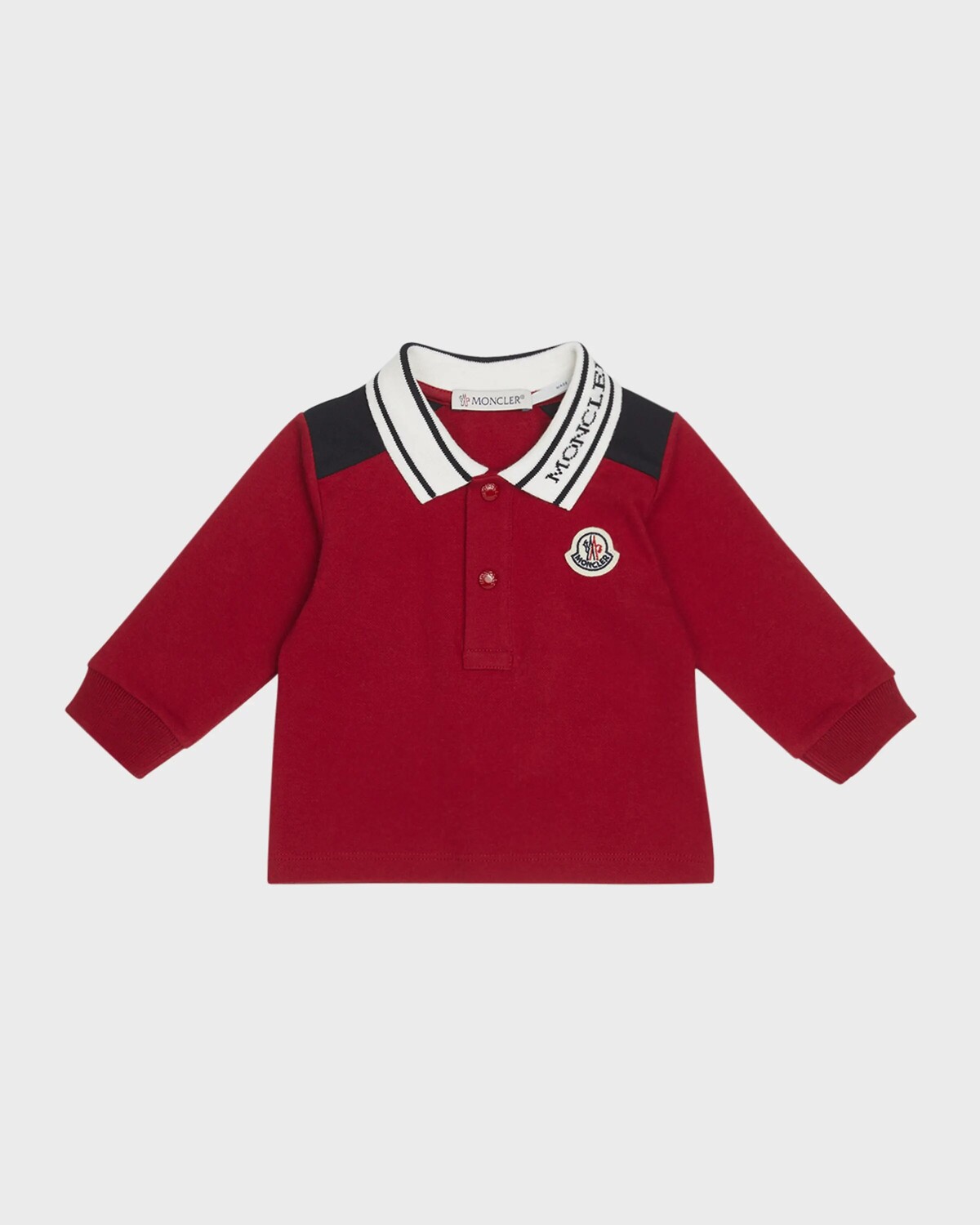 

Рубашка-поло с логотипом для мальчика, размер 6M-3 Moncler, красный
