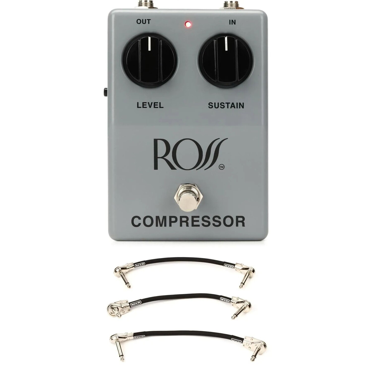 

Новая педаль эффектов для гитары Ross Compressor и 3 соединительных кабеля