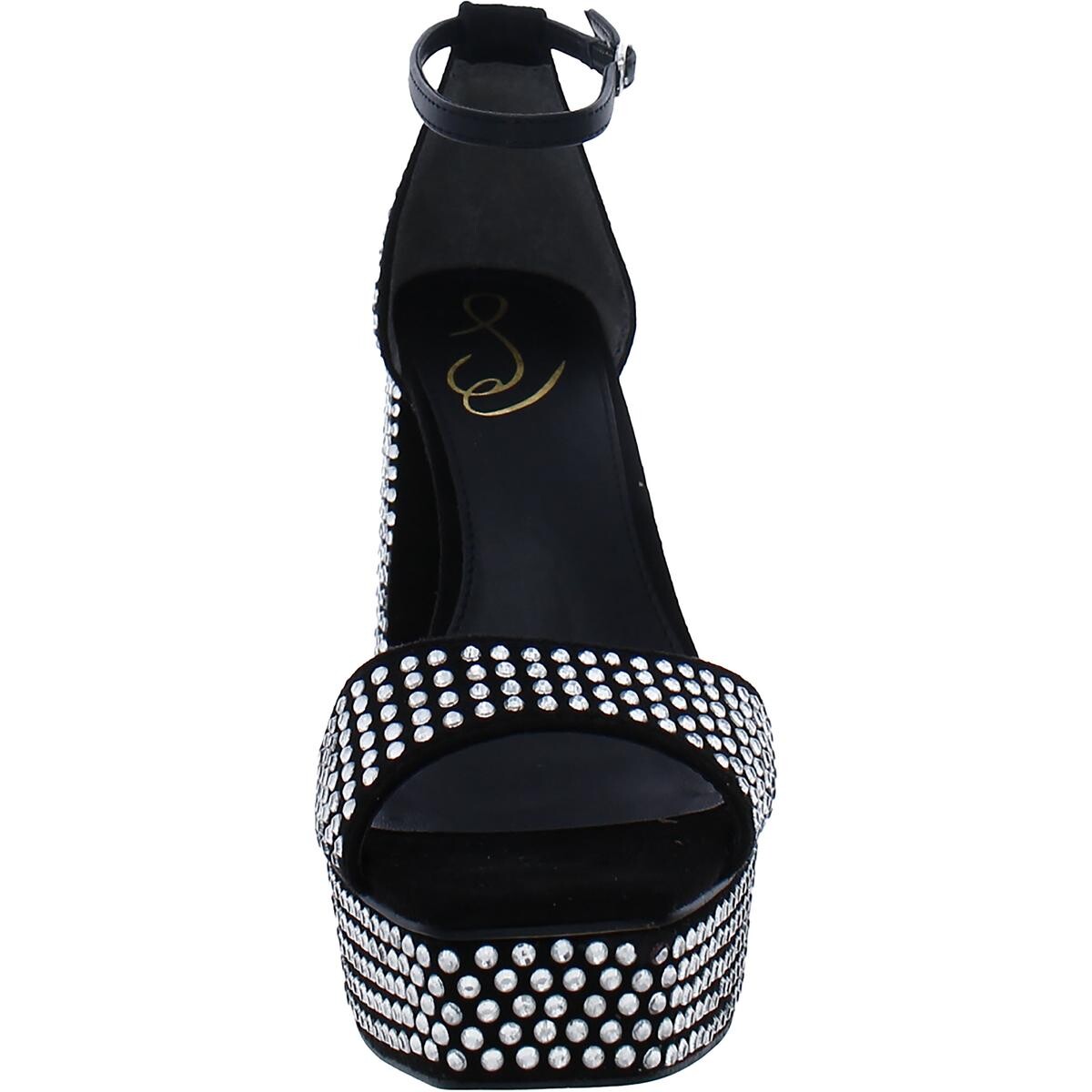

NELLIE GLITZ Женские туфли из искусственной замши с ремешком на щиколотке Sam Edelman, цвет Black Suede