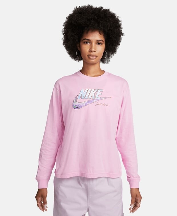 

Топ с длинными рукавами Nike, розовый
