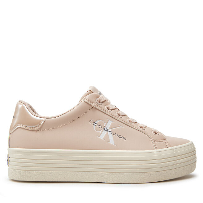 

Кроссовки Calvin Klein Jeans Bold Vulc Flatf Lace Lth Met YW0YW01393 Whisper Pink ABJ, бежевый