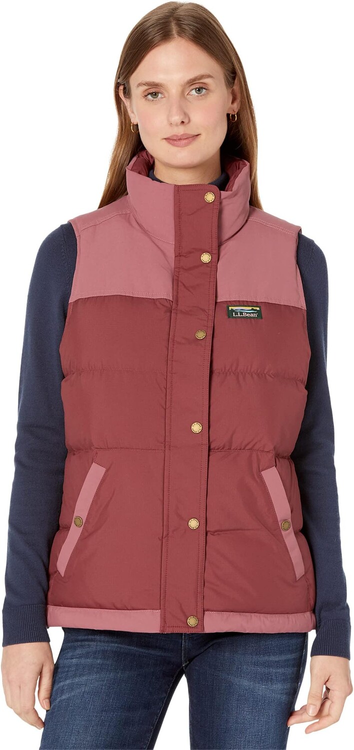 

Жилет Mountain Classic Down Vest Color-Block L.L.Bean, цвет Burgundy/Light Rosewood