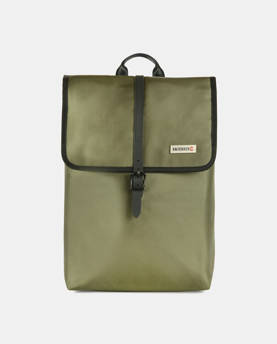 Средний зеленый рюкзак с клапаном Swissbags, зеленый