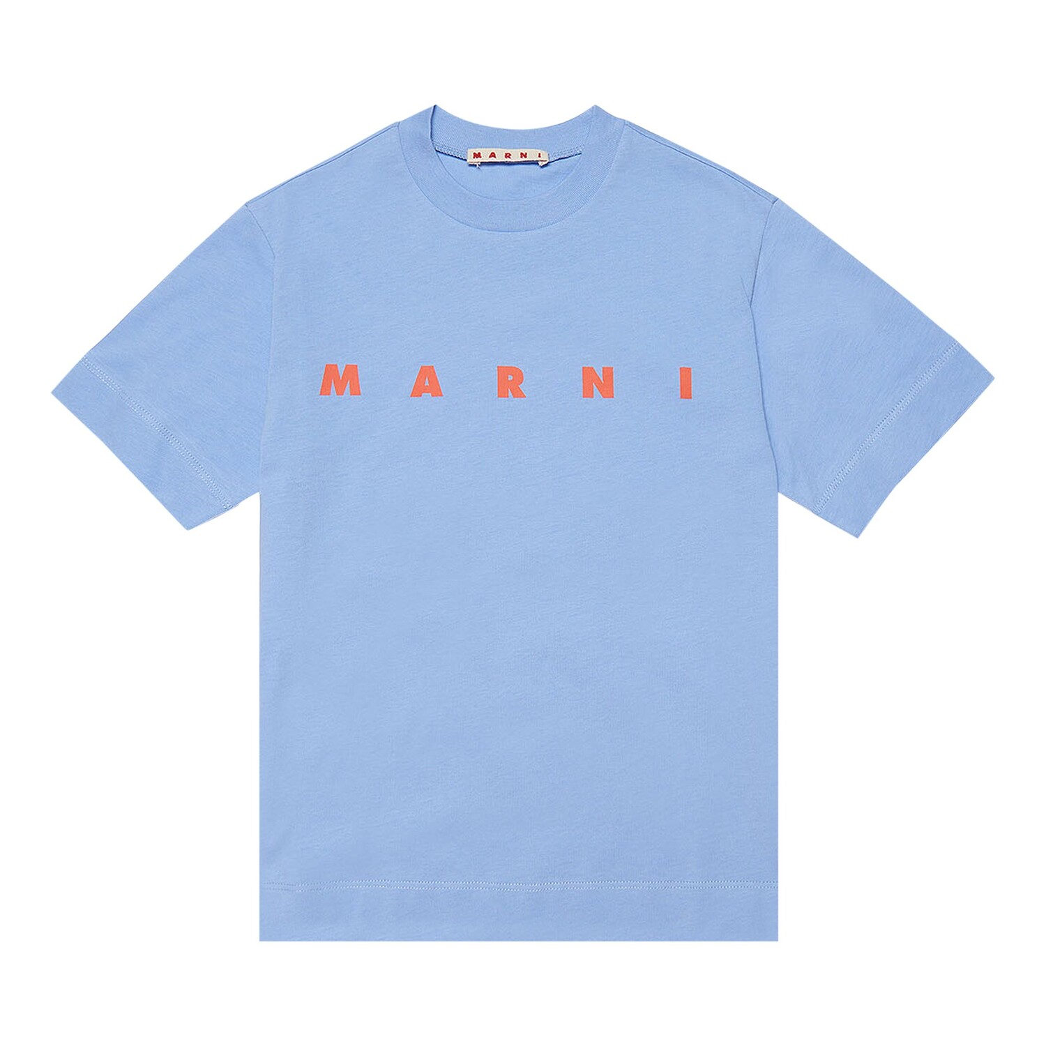 

Футболка Marni Kids с логотипом, светло-голубая, Синий