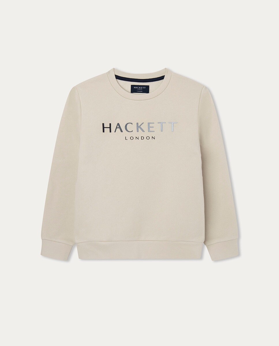 

Толстовка для мальчика с круглым вырезом и логотипом Hackett Hackett, белый