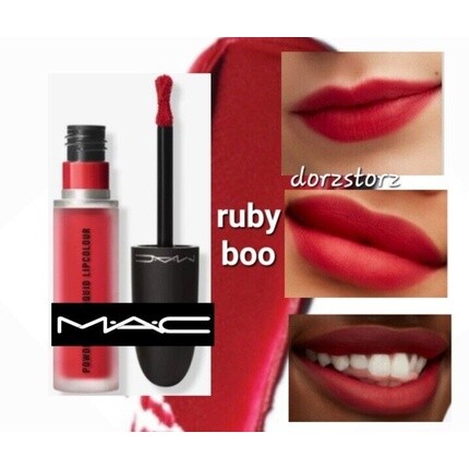 

Mac Powder Kiss Liquid Lipcolor Matte Ruby Boo, 0,17 унции — новый в коробке, Mac Cosmetics