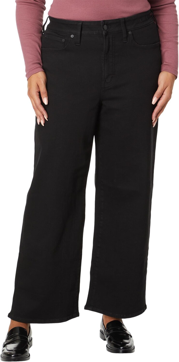 

Джинсы The Plus Curvy Perfect Vintage Wide-Leg Jean in Black Rinse Wash Madewell, цвет Black Rinse Wash