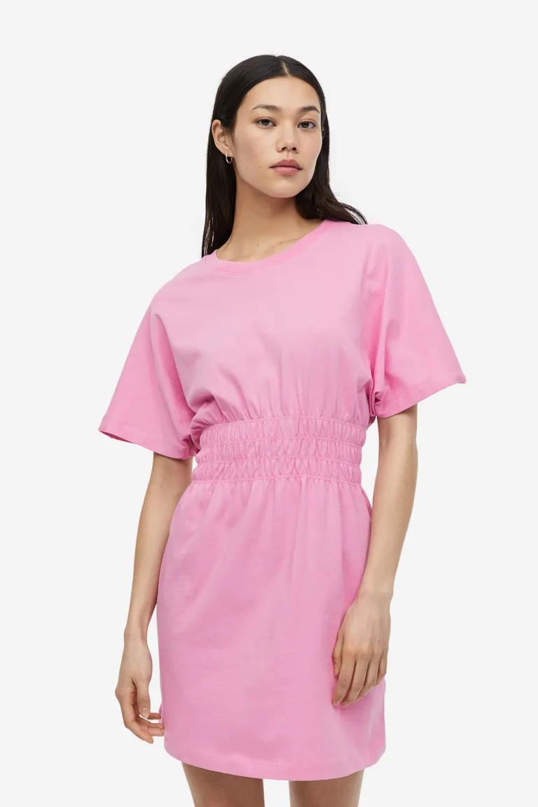 Платье-майка на резинках H&M, розовый