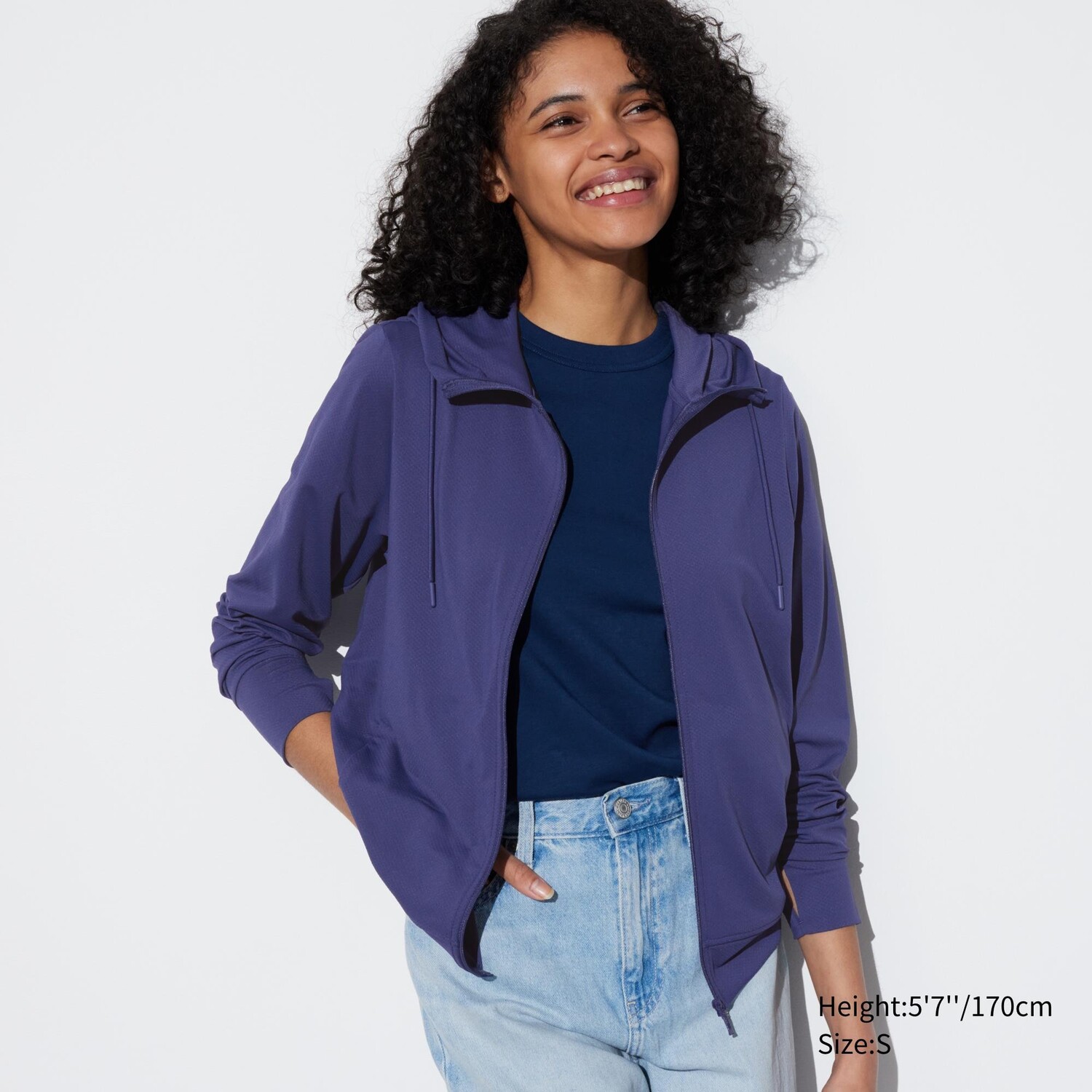 

Толстовка Uniqlo Airism с уф-защитой, синий