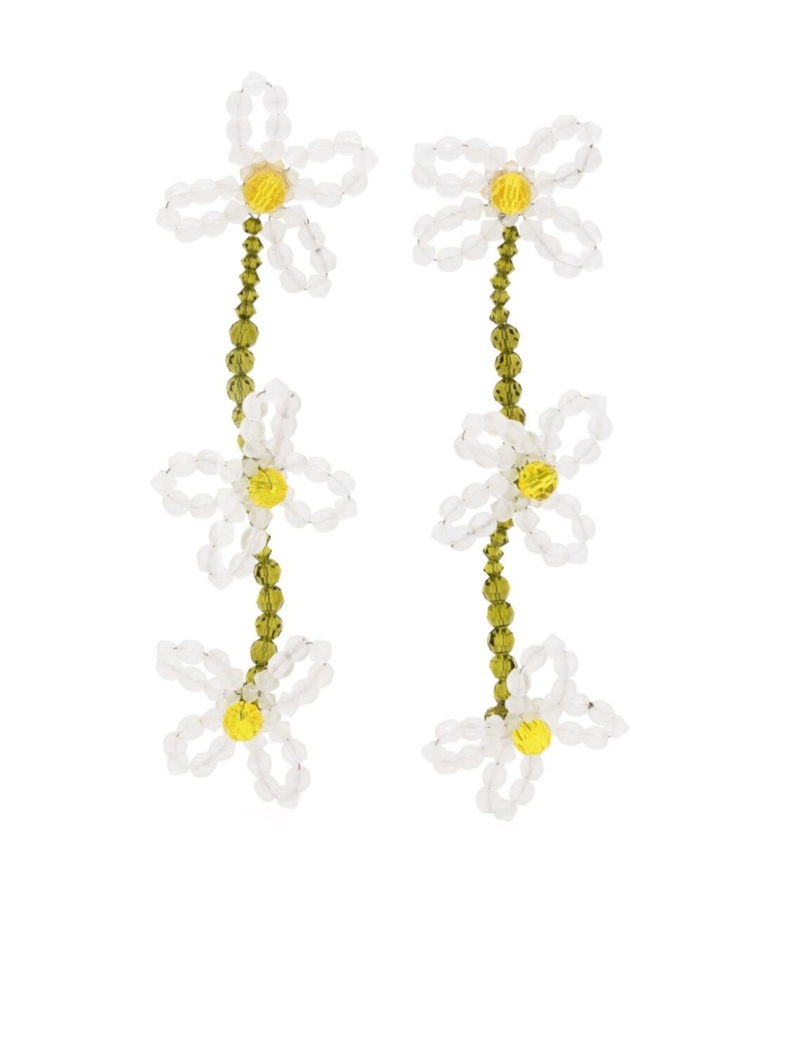 

Серьги-подвески с цветочным декором Simone Rocha, зеленый