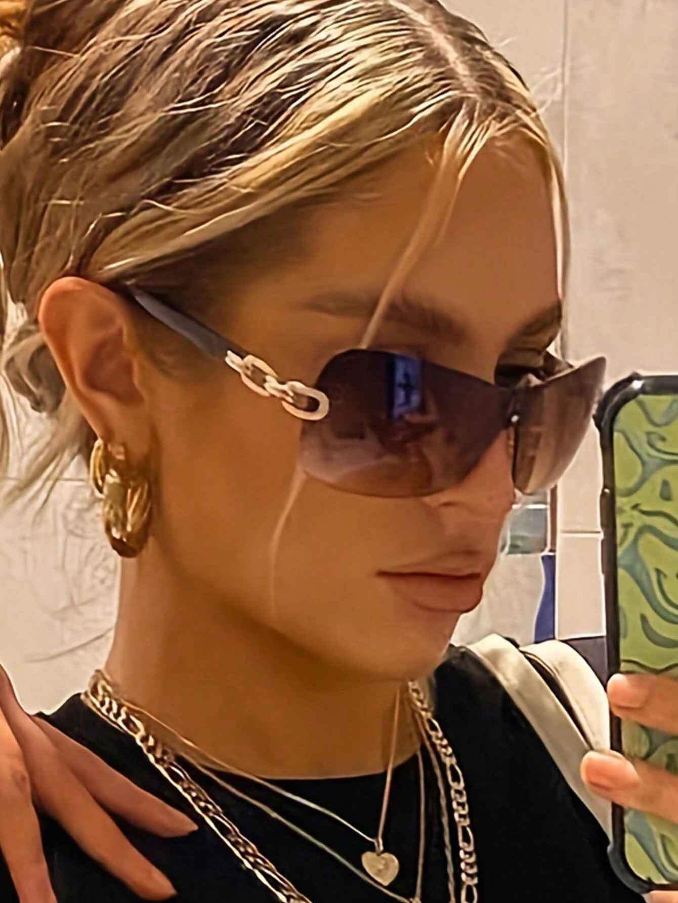 Футуристические модные солнцезащитные очки Y2k с запахом