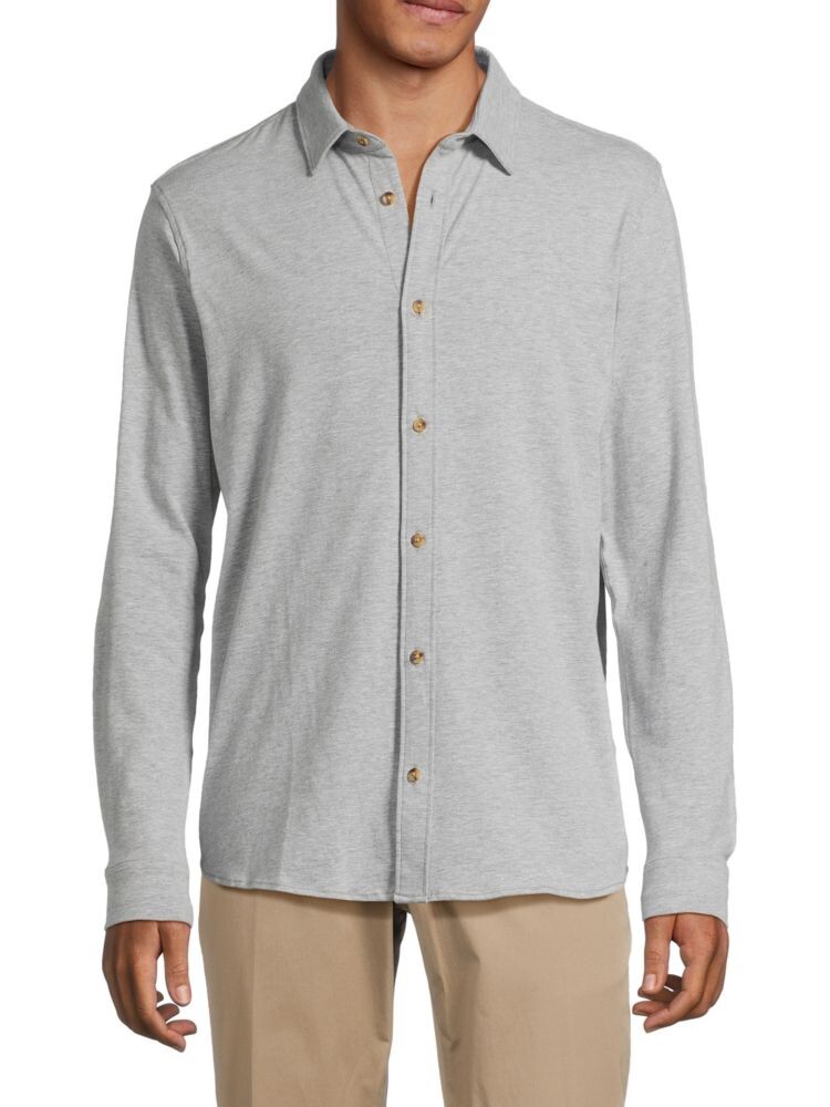 

Вязаная рубашка на пуговицах Slate & Stone, цвет Heather Grey