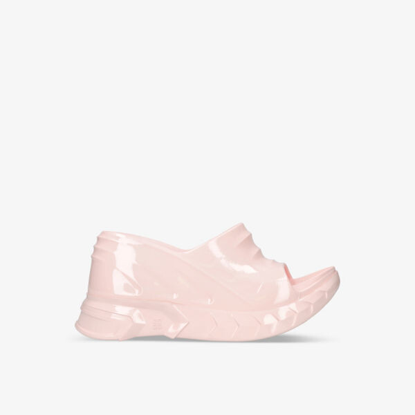 

Туфли-лодочки marshmallow на танкетке из лакированной резины Givenchy, розовый