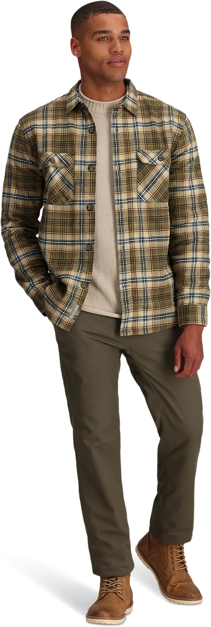 цена Куртка Snowcap Lined Flannel Long Sleeve Royal Robbins, цвет Dark Olive Rush Creek Plaid