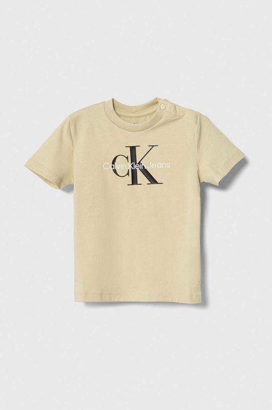 

Детская футболка Calvin Klein Jeans, бежевый