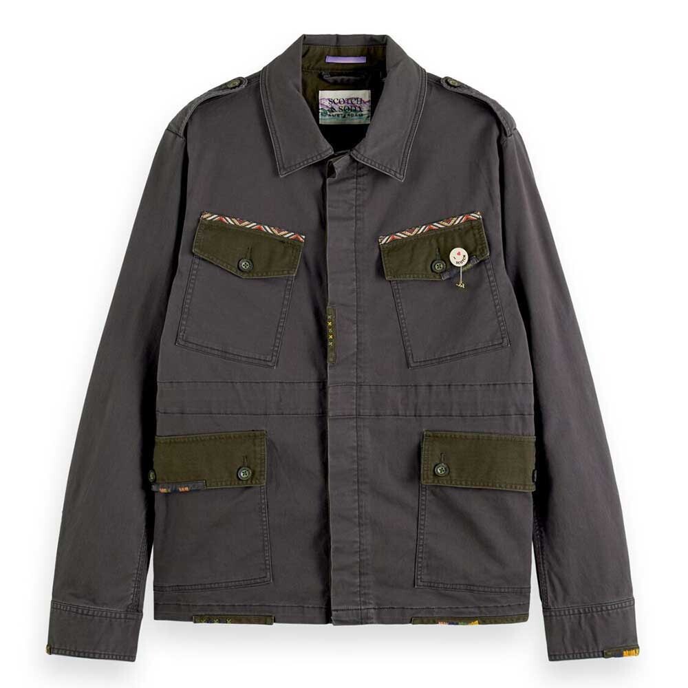 

Куртка Scotch & Soda Contrast-Trimmed Army, зеленый