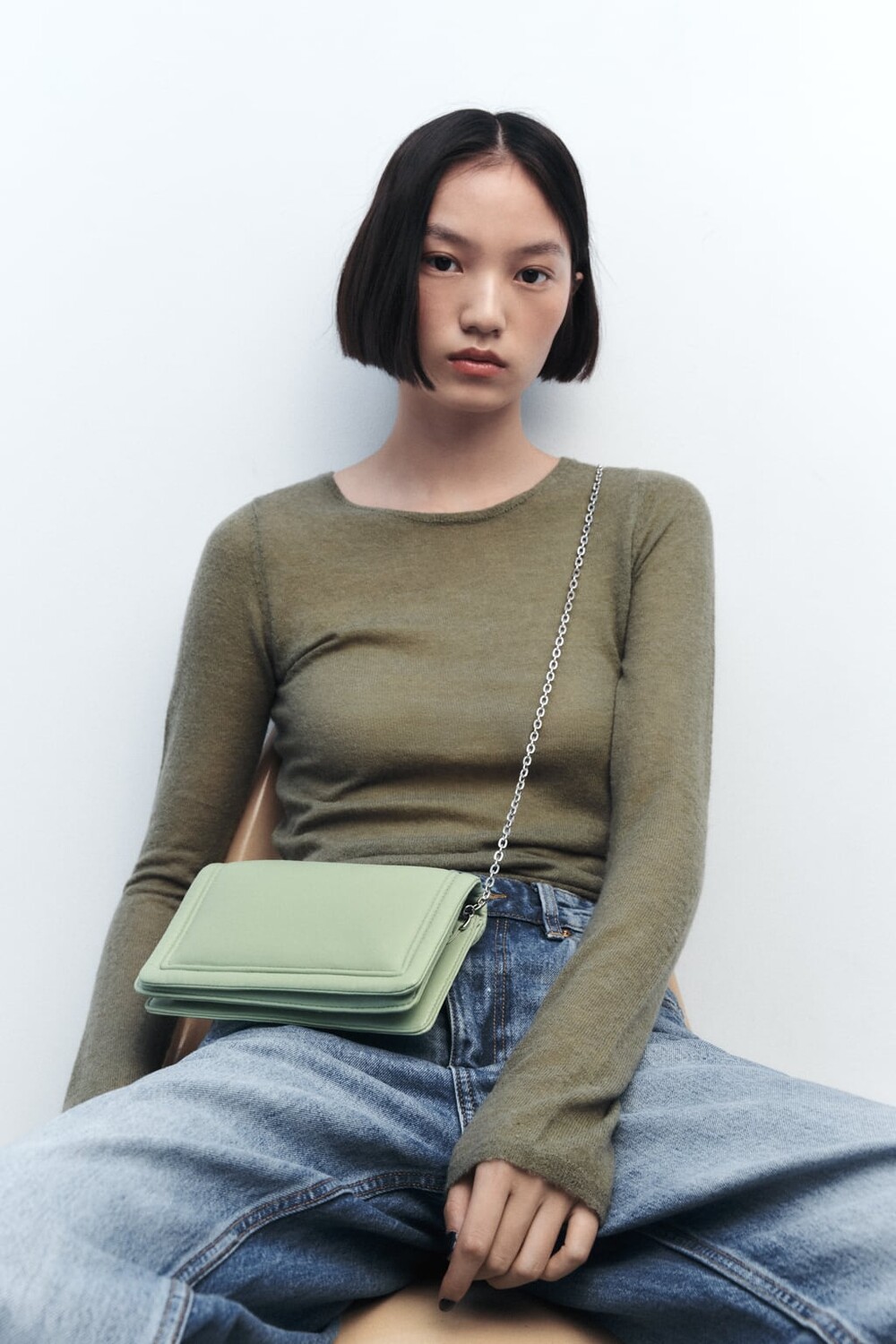 

Кошелек через плечо ZARA, зеленый