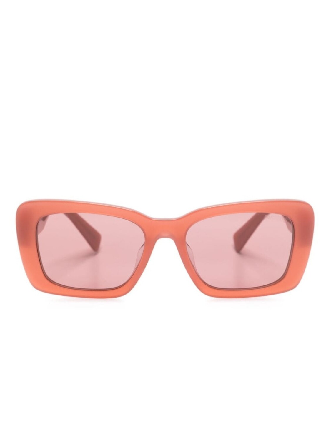 

Miu Miu Eyewear солнцезащитные очки в прямоугольной оправе, розовый