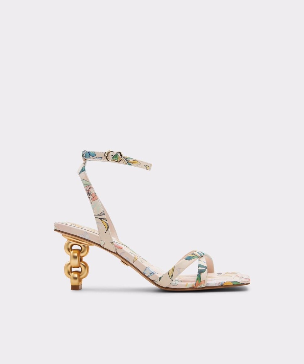 

Женские бежевые кожаные босоножки на каблуке Aldo, бежевый