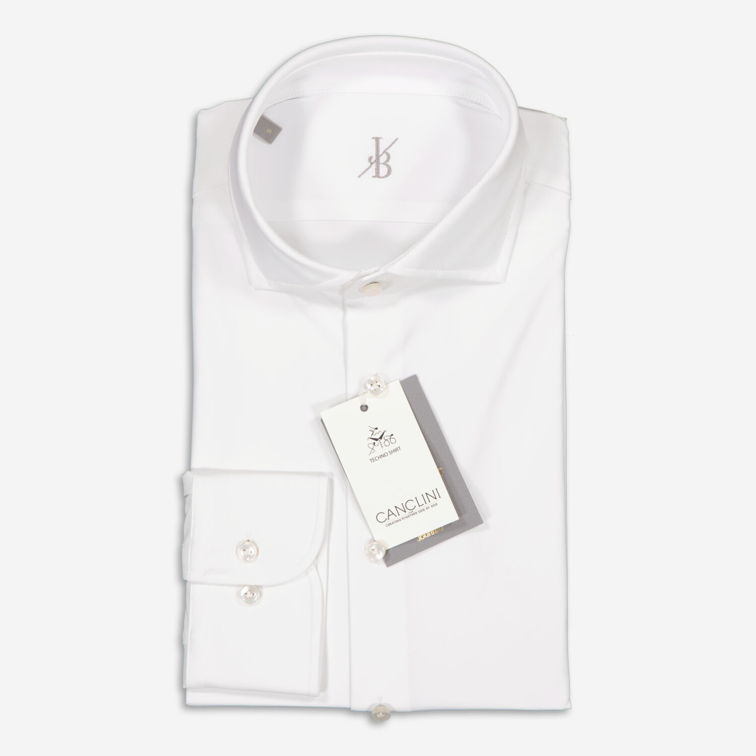 Белая классическая рубашка приталенного кроя Jacques Britt