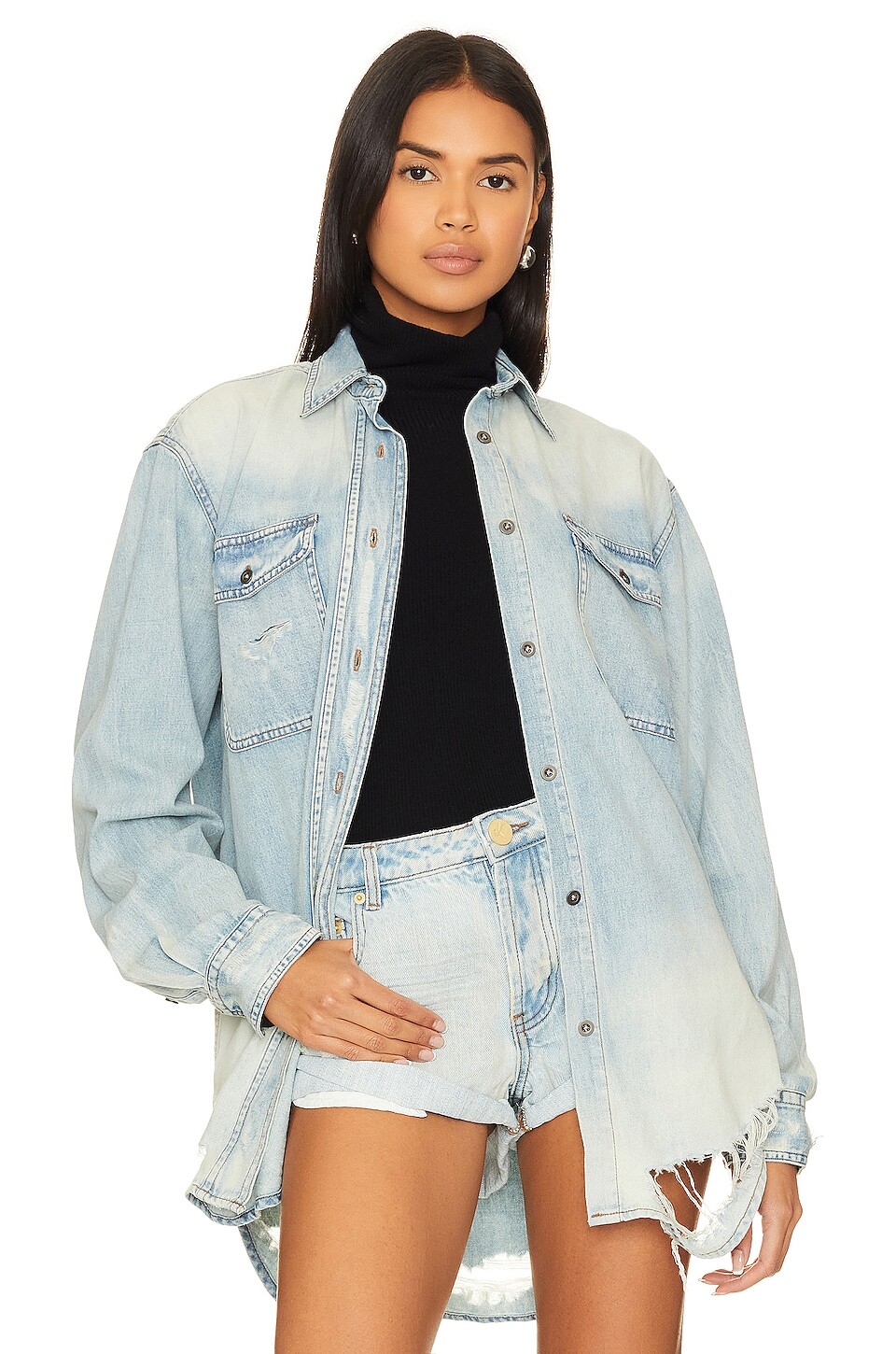 

Рубашка One Teaspoon Everyday Denim, цвет Kansas Blue