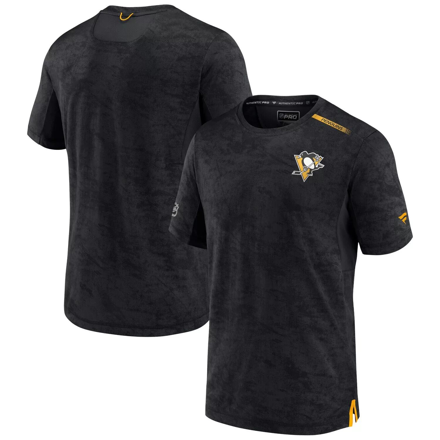 

Мужская черная футболка с камуфляжным принтом премиум-класса Pittsburgh Penguins Authentic Pro Rink Fanatics, Черный