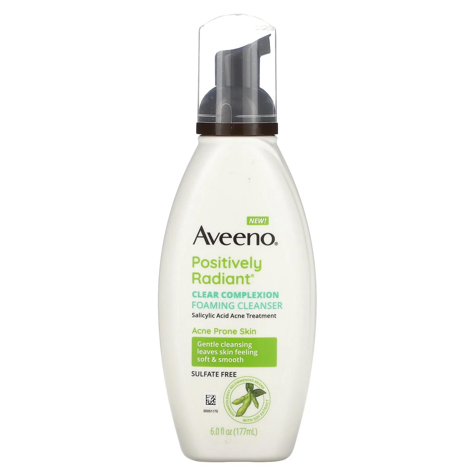 Aveeno Active Naturals Clear Complexion Foaming Cleanser 6 fl oz naturals acne foaming scrub 4 2 fl oz 124 ml