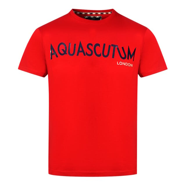 

Футболка с искаженным логотипом it Aquascutum, красный