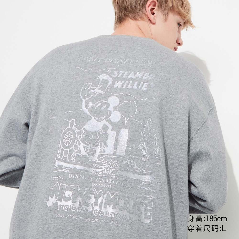 

Предпродажа мужской и женской толстовки Uniqlo UT Mickey Shines с длинными рукавами и открытыми плечами Mickey