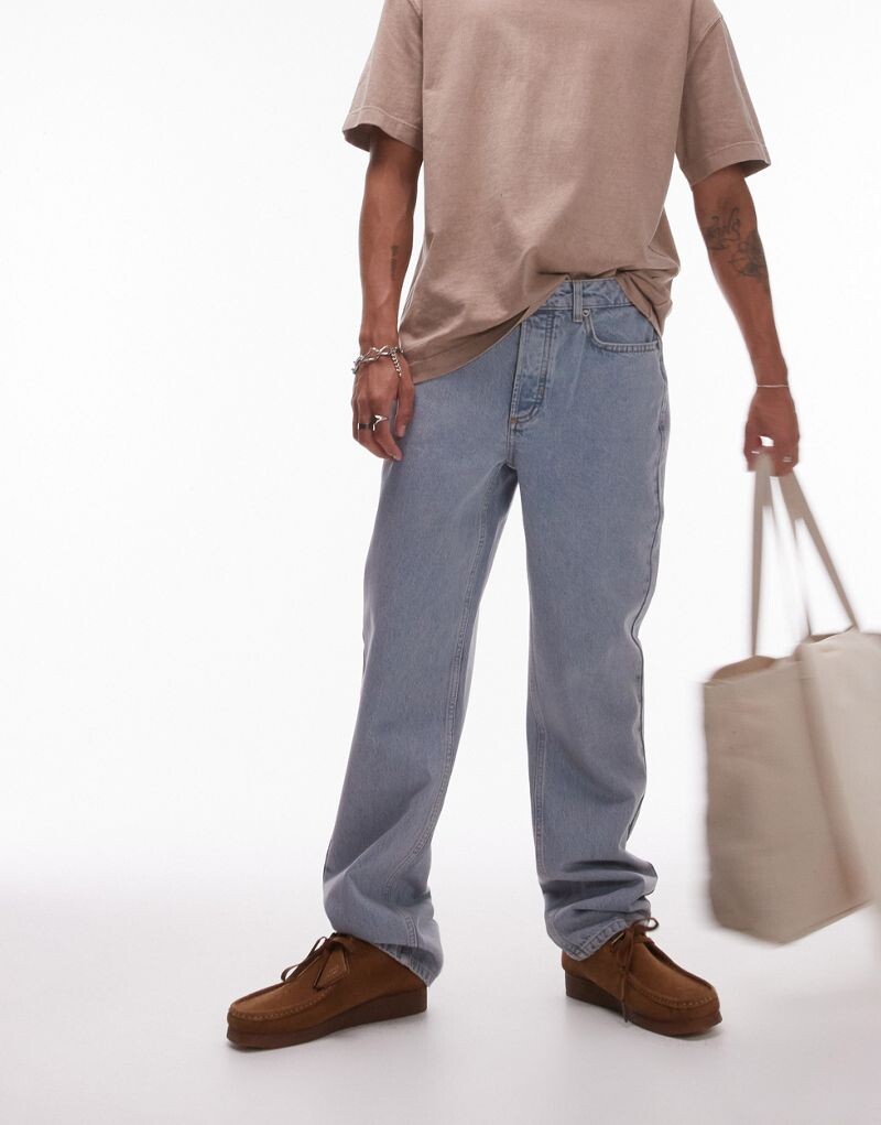 

Topman – Голубые джинсы прямого кроя