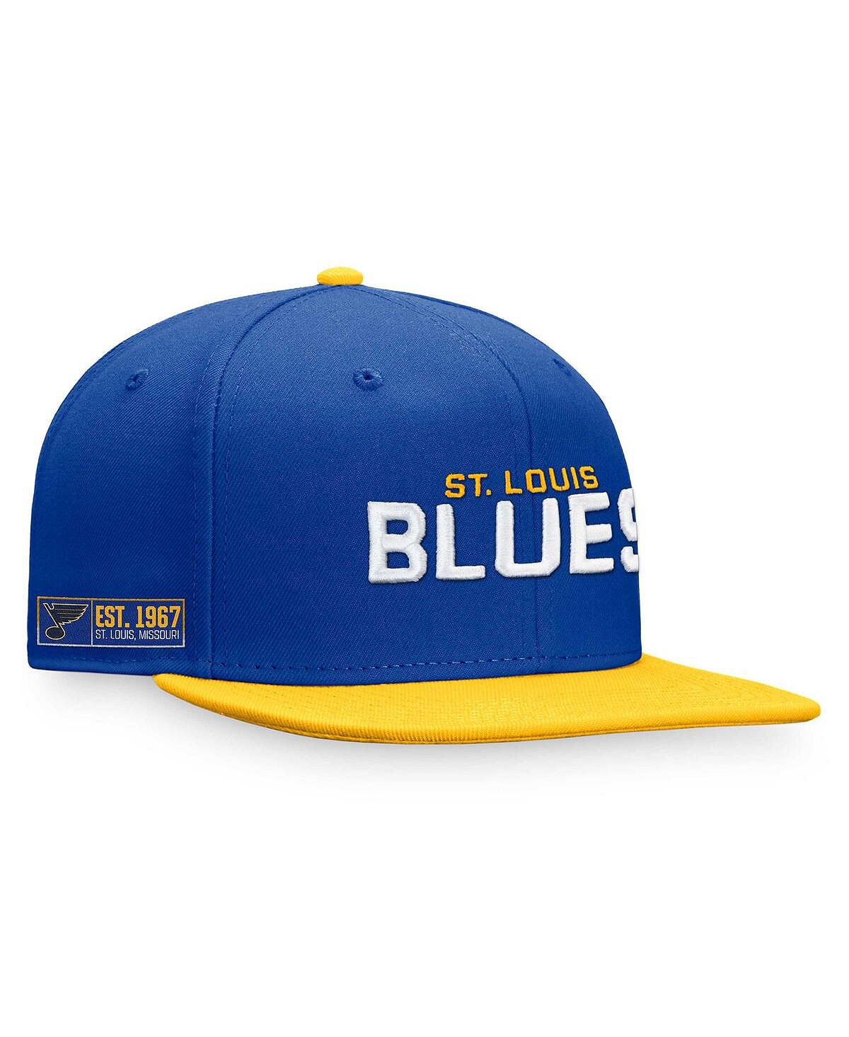 Мужская фирменная сине-золотая шляпа St. Louis Blues Iconic Snapback с цветными блоками Fanatics серьги blue gold