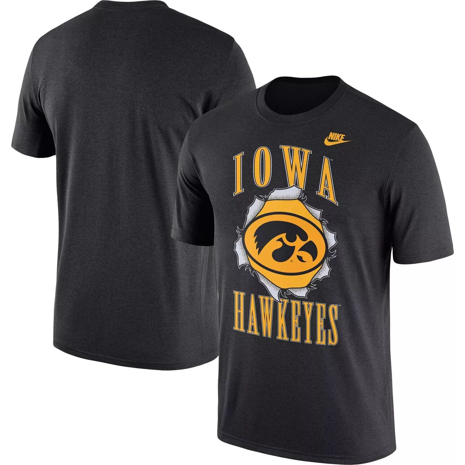 

Мужская черная футболка Iowa Hawkeyes Campus Back to School Nike, Черный