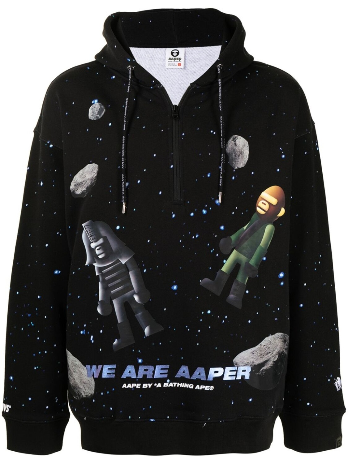 

Худи с принтом AAPE BY *A BATHING APE, черный