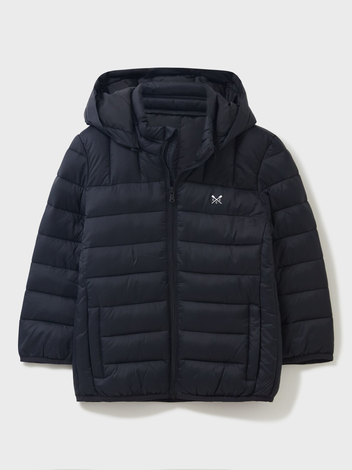 

Детская однотонная стеганая куртка Crew Clothing, черный