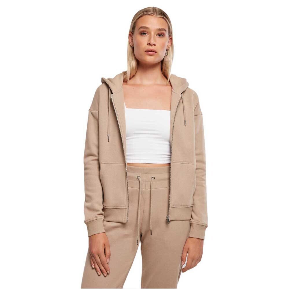 

Толстовка Urban Classics Organic Terry Full Zip, бежевый