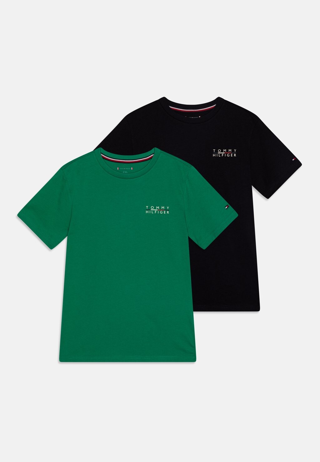 

Базовая футболка Short Sleeve Tee Unisex 2 Pack Tommy Hilfiger, цвет olympic green/desert sky