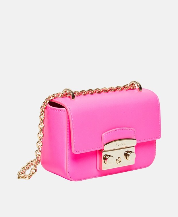 

Кожаная сумка через плечо Furla, розовый