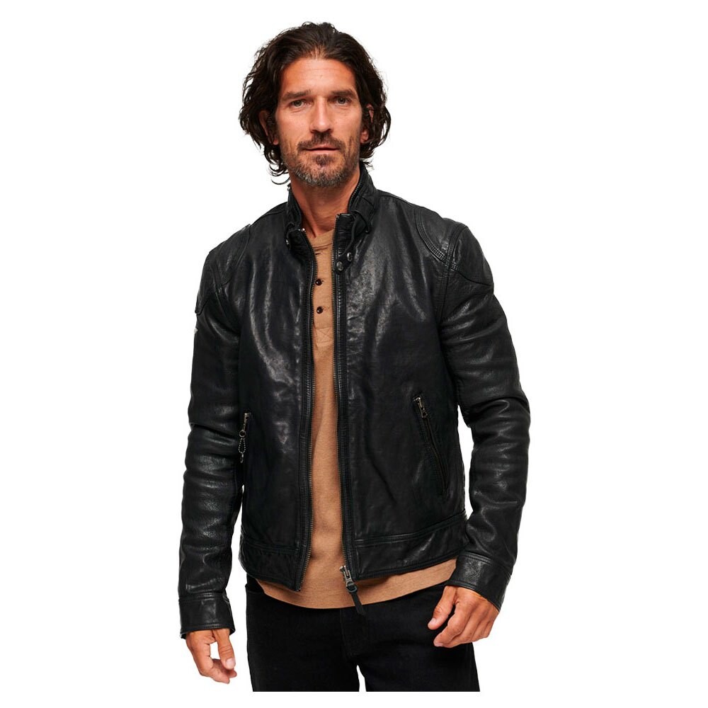 

Куртка Superdry Racer Leather, черный