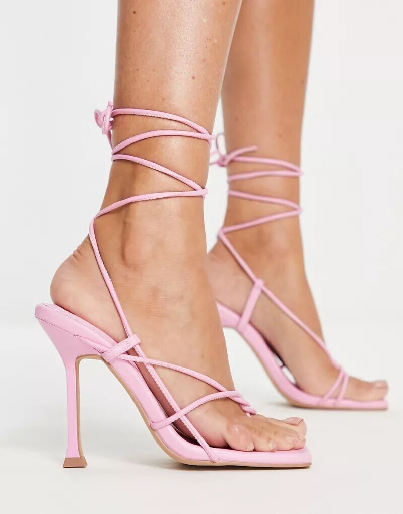 

Розовые сандалии на шнуровке Topshop Roisin